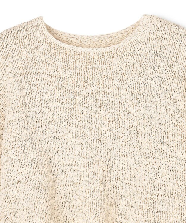 UNFILO L テープヤーンニット プルオーバー グレージュ