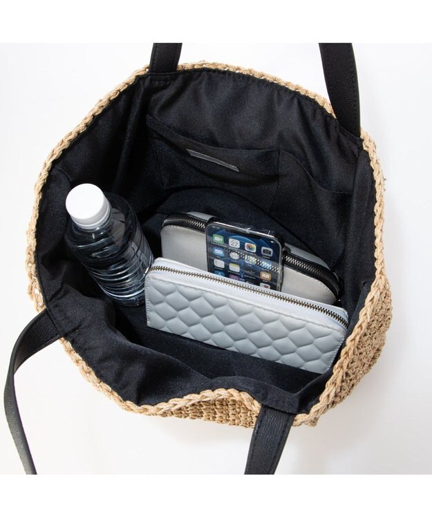 UNBILLION カシュカシュ cachecache / フリルフラップスクエアトート カゴバッグ ブラック