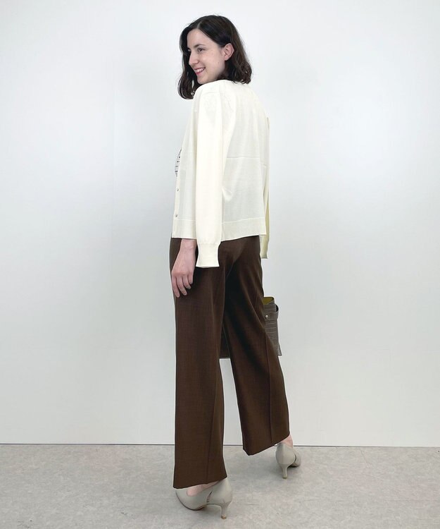 自由区 【WEB限定】ニットカーディガン×ブラウス セット アイボリー系8