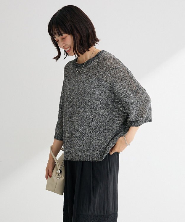 Green Parks ざっくりニットプルオーバー Gray