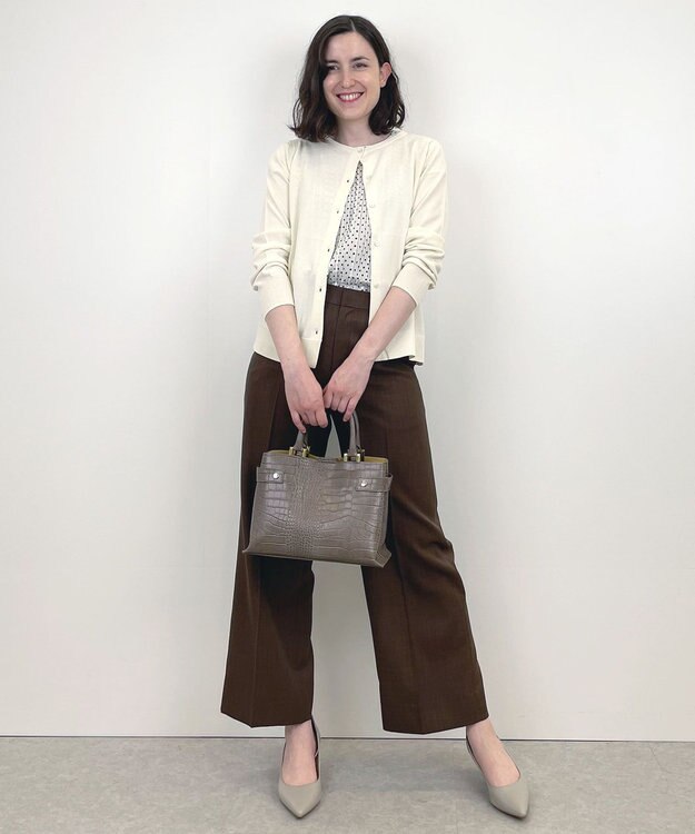 自由区 【WEB限定】ニットカーディガン×ブラウス セット アイボリー系8