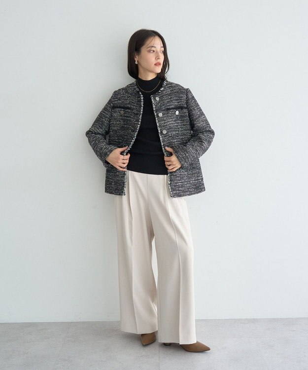 YECCA VECCA ハイネックリブニット Black