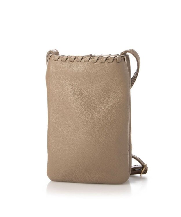 UNBILLION perche 牛革ソフト3層かがりショルダーバッグ オーク