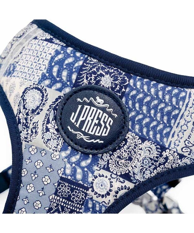 PET PARADISE J.PRESS ペイズリー ハーネス＆リード ３Ｓ 小型犬 ネイビー