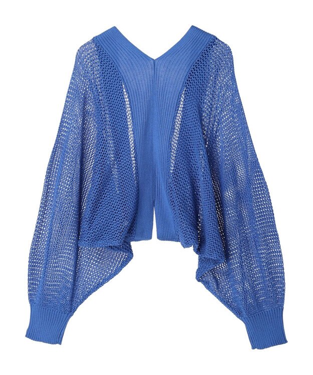 earth music&ecology メッシュボレロ Blue