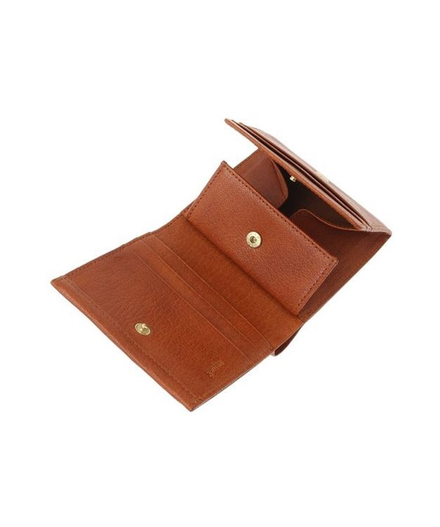 genten ゴートベーシック 二つ折りBOX財布 チャ