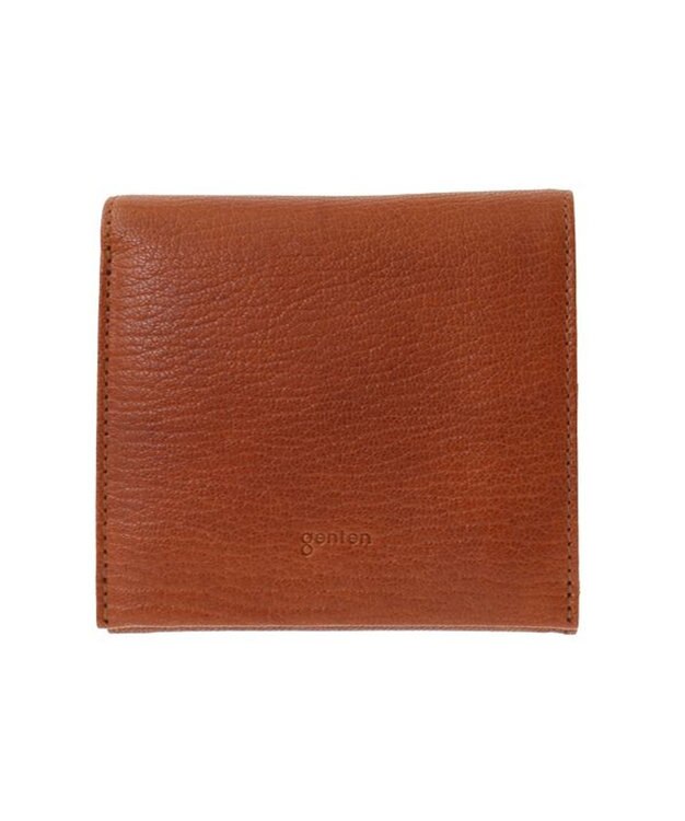 genten ゴートベーシック 二つ折りBOX財布 チャ