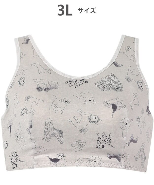 WACOAL 【ナイトアップブラ】 動画クリエイター nanakoななこさんコラボカラー登場 ナイトブラ 就寝時用 3Lまで対応 大きいサイズ ノンワイヤー レディース BRA164 /ワコール グレー