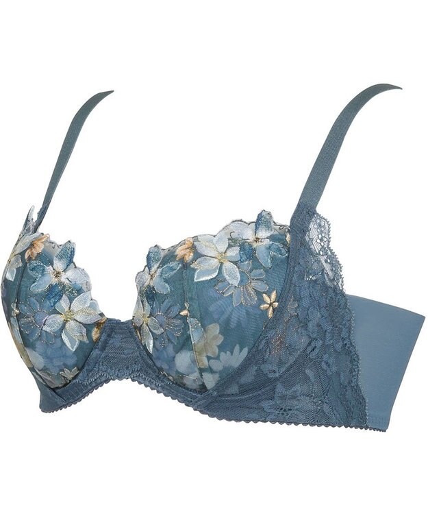 WACOAL 【重力に負けないバストケアBra】 ブラジャー バストを重力から守る まる胸キープ 脇高設計 サイドから背中のラインすっきり レディース BRB414 /ワコール グリーン