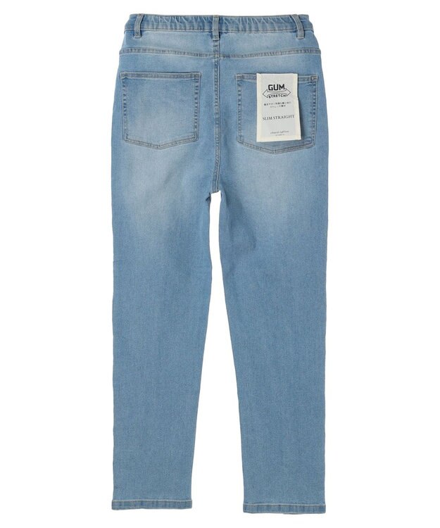 Green Parks ＧＵＭストレッチセンター切替テーパードデニムパンツ Light Blue