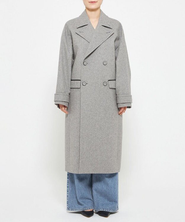 uncrave ロング チェスターコート（uncrave WHITE） ライトグレー