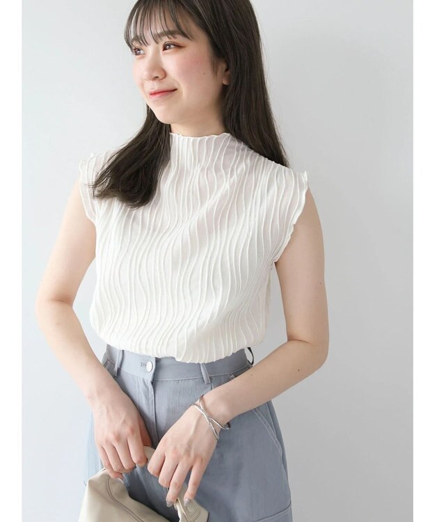 Green Parks ・Ｐｅｔｉｔ　Ｆｌｅｕｒ　ウェーブメロープルオーバー Off White