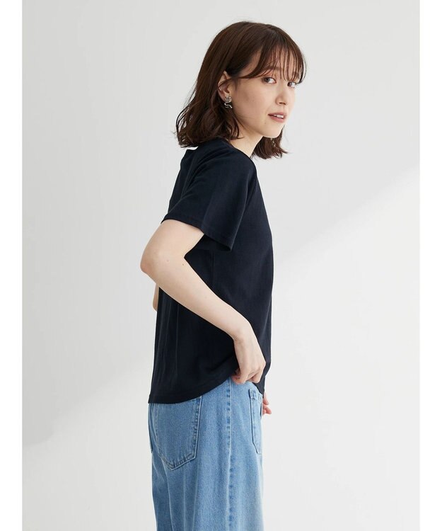 Green Parks ・ＲＡＹ　ＣＡＳＳＩＮ　パールドットロゴＴシャツ Black