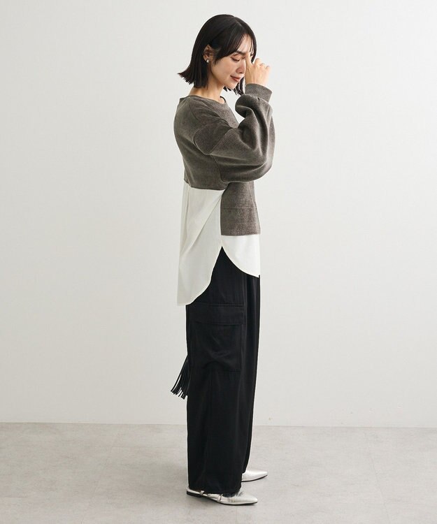 Green Parks カットコーデュロイドッキングプルオーバー Gray