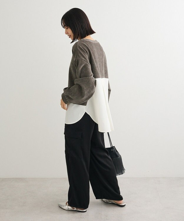 Green Parks カットコーデュロイドッキングプルオーバー Gray