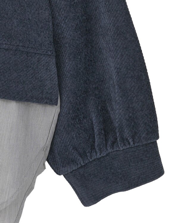 Green Parks カットコーデュロイドッキングプルオーバー Navy