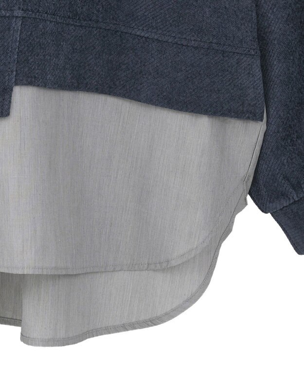 Green Parks カットコーデュロイドッキングプルオーバー Navy