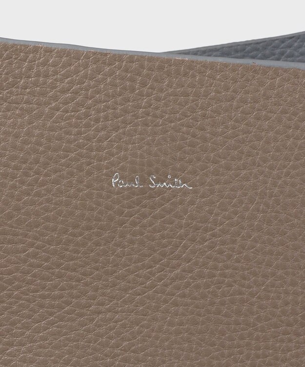 Paul Smith ダブルフェイスレザー トートバッグ グレイッシュベージュ