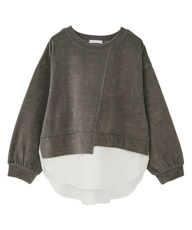 Green Parks カットコーデュロイドッキングプルオーバー Gray