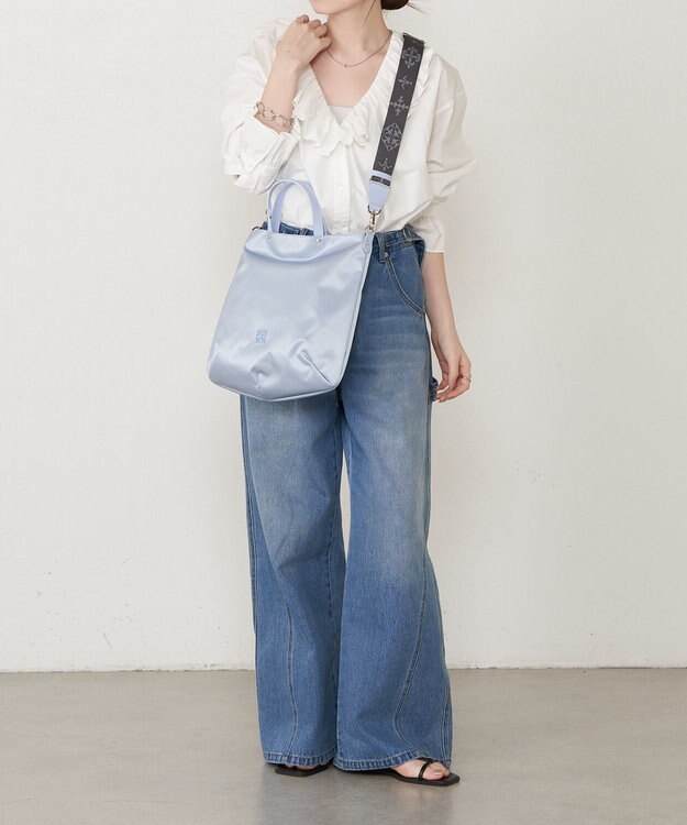 russet スリム2WAYトートバッグ <クラウズナイロン>(CE-1501-WEB) L.Blue