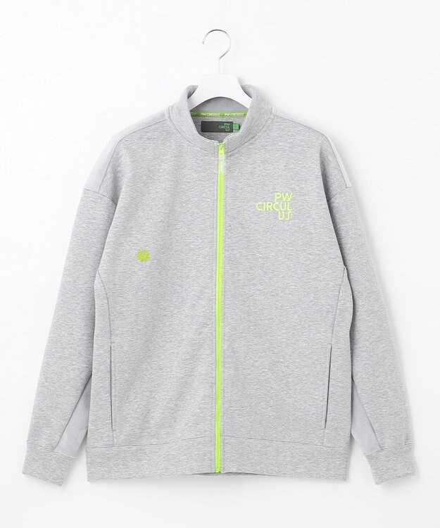 PW CIRCULUS 【MEN】ジャージー スタンド ジップアップ ブルゾン ライトグレー系