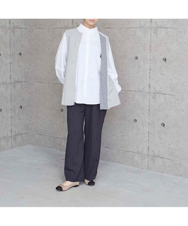 MODE ET JACOMO <MODE ET JACOMO>スクエアビットフラットパンプス ベージュコンビ