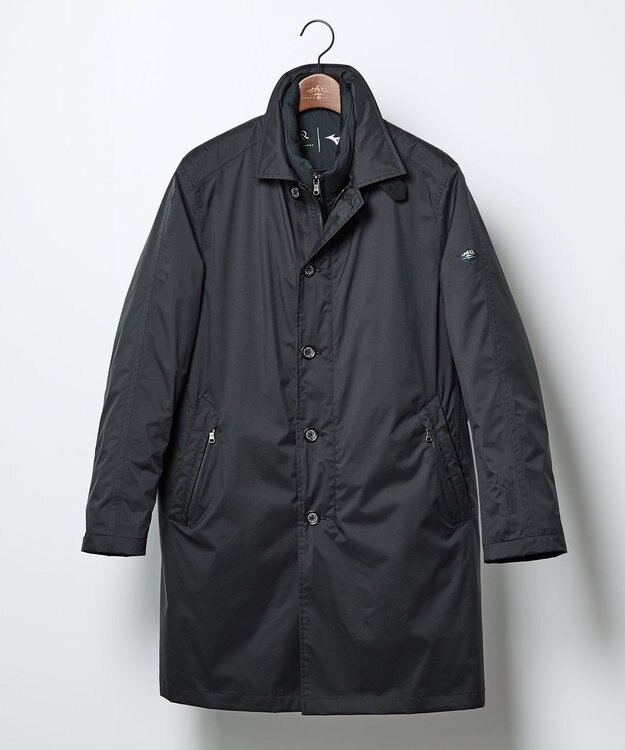 JOSEPH ABBOUD MOUNTAIN 【雑誌掲載/防風/撥水/3WAY】 ミズノコラボ　WIND STOPPER BY GORE-TEX LABS　ダウン コート ブラック系