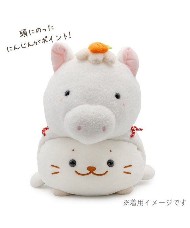 Mother garden しろたん 午年 抱き枕カバー 55cm用 《白》 単品 白