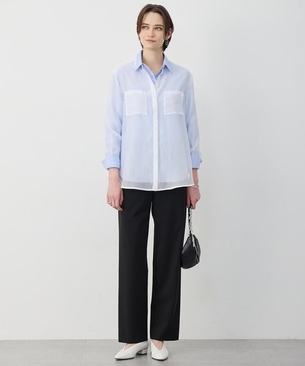 ICB 【先行予約】 ドライシアーオーガンジー シャツ オフホワイト