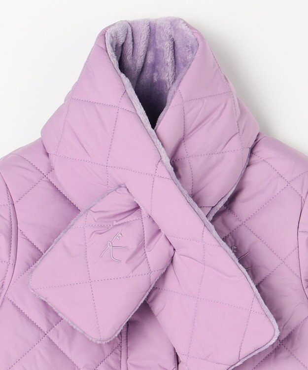 組曲 KIDS 【110-140㎝】マフラー付き中綿キルト アウター ラベンダー