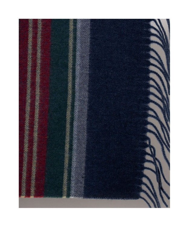 UNBILLION カシュネ cache nez / イタリアウールチェックストール ネイビー