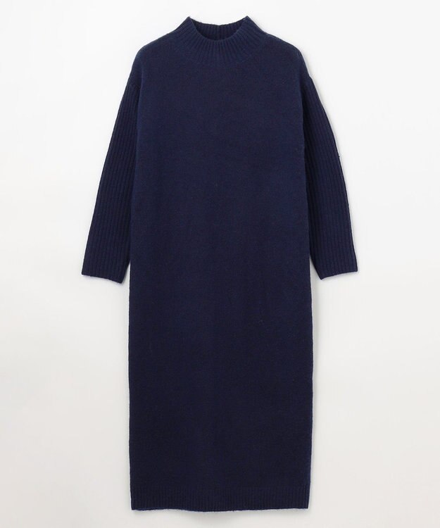 ANY フラッフィーニットワンピース ネイビー