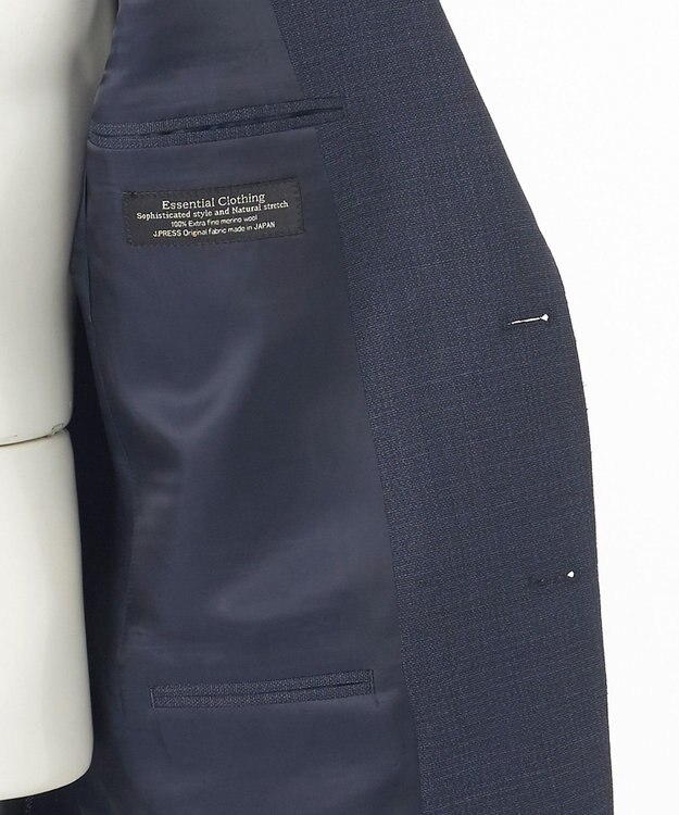 J.PRESS MEN 【ESSENTIAL CLOTHING】ブリーザブルメッシュクロス スーツ ネイビー系