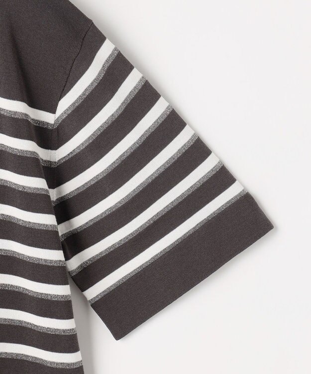 J.PRESS LADIES COTTON ACETATE DRY ニット Tシャツ ダークブラウン系