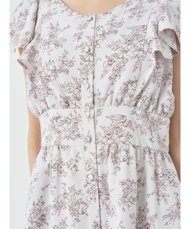 earth music&ecology フラワーフレアワンピース Ivory