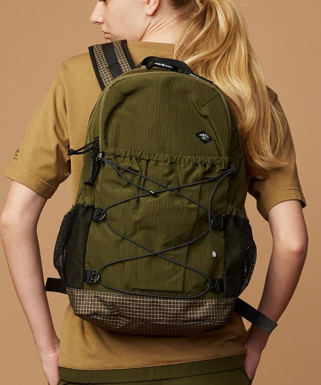 CREA掲載・軽量/ECO撥水】ナイロンリップクロス バックパック 21L