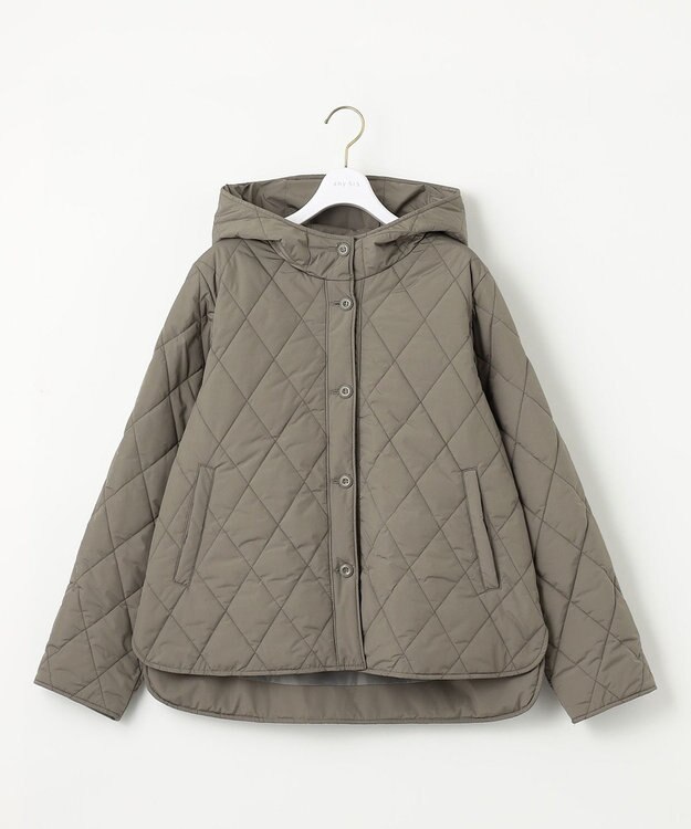 ANY SIS 【洗える】キルティングフーディ ブルゾン カーキ