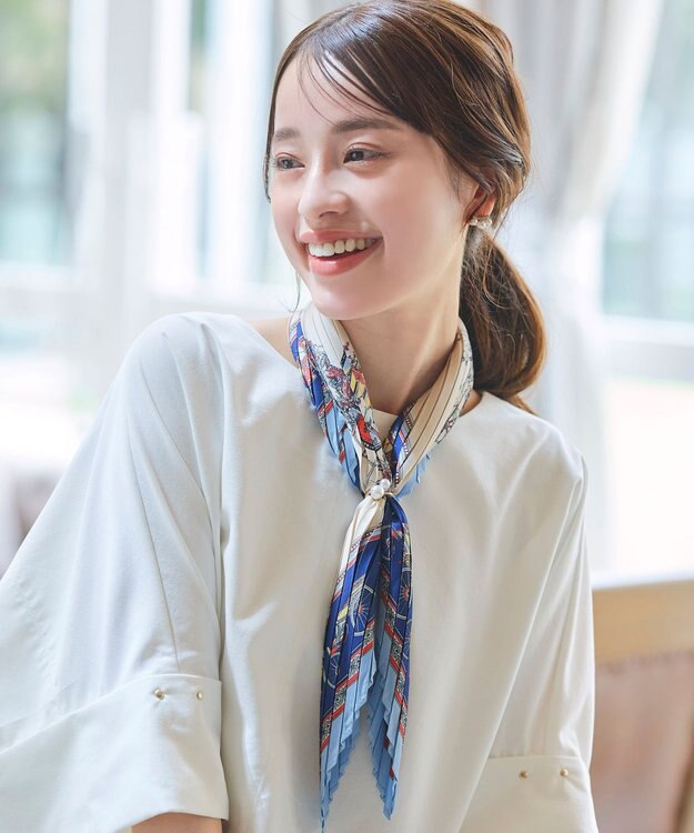 Tiaclasse パール付きスカーフリング ゴールドA