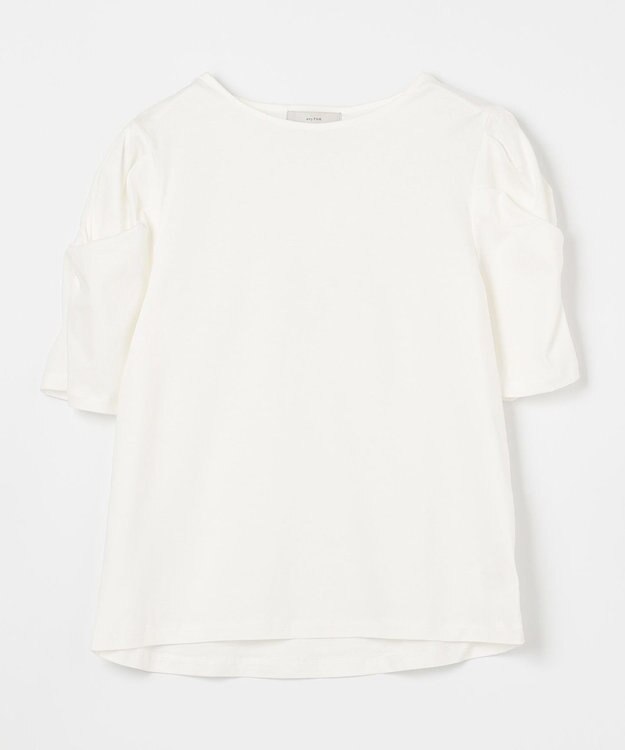 ANY シルケットスムース ツイストタックスリーブトップス オフ