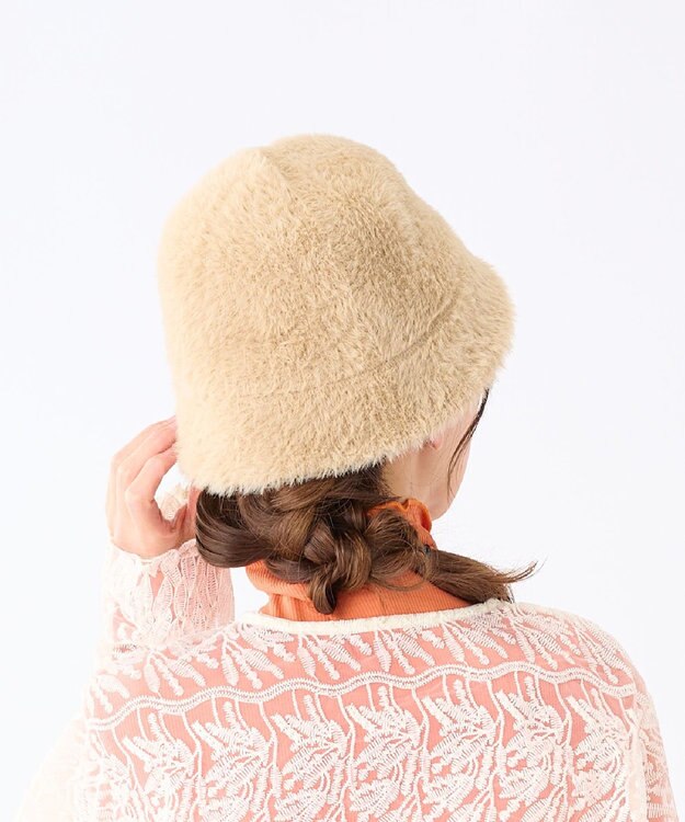 MOONBAT estaa ボリュームヘアリーサーモ バケットハット／サイズ調整可／手洗い ベージュ