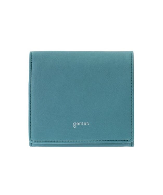 genten ピア ボックス2つ折り財布 ブルーグリーン