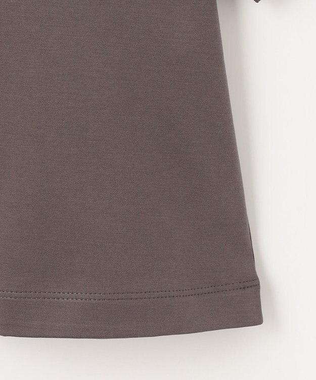 自由区 【洗える】ハイカウントクロップド丈 カットソー スレート