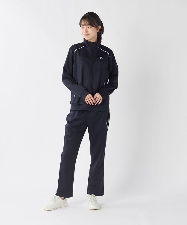 FILA GOLF／marie claire 【FILA GOLF】イージーフィットロングパンツ ネイビー