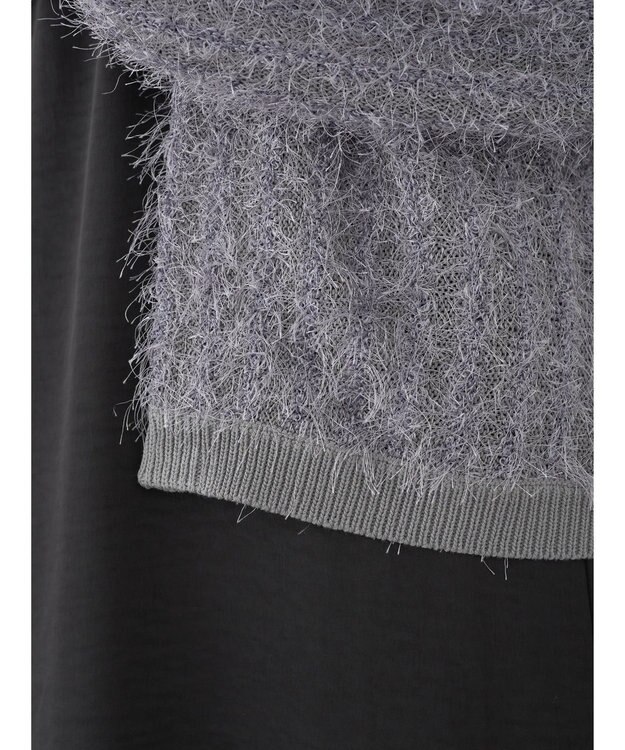 earth music&ecology ふさふさショートカーディガン Gray