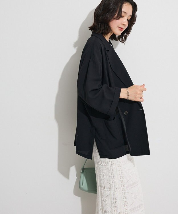 Green Parks 【適ON】シアーシャツジャケット Black