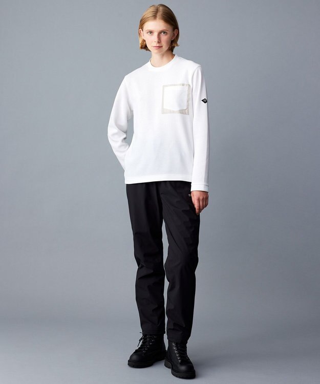 JOSEPH ABBOUD MOUNTAIN 【吸水速乾/通気性】ハイゲージワッフル Ｔシャツ ホワイト系