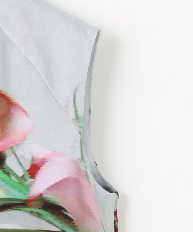 自由区 【カトリエムブーケ】Calla カラーモチーフドレス サンドベージュ