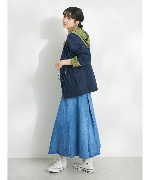 CRAFT STANDARD BOUTIQUE コットンギャバジンノーカラーＺＩＰブルゾン Navy
