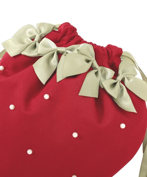 Maison de FLEUR いちご巾着 Red