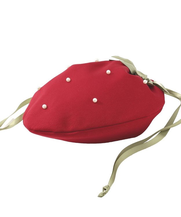 Maison de FLEUR いちご巾着 Red